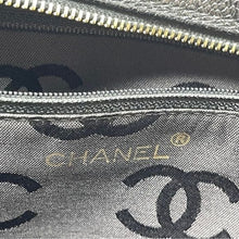 Load image into Gallery viewer, 173 Pre Owned Auth CHANEL Chevron Caviar Leather Zip Chain Shoulder Bag 6877687