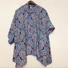 Load image into Gallery viewer, Pre-owned Xhilaration Open Front Tunic Cover-Up Paisley Boho Kimono Cardigan Top Sz XS/S