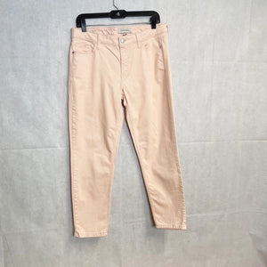 EUC Pre-owned Calvin Klein Jeans Mid Rise Blush Pink Ankle Skinny Stretchy Women's Size 12