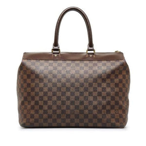 08 Pre Owned Authentic Louis Vuitton Damier Ebene Greenwich PM Travel Bag AR1012
