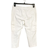 Load image into Gallery viewer, EUC Pre-owned Chico&#39;s Women&#39;s Super Soft Mid Rise White Ankle Cropped Cargo Pants Size 1
