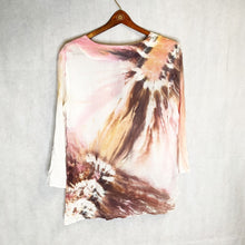Load image into Gallery viewer, Pre-owned Slightly Twisted V Neck Tie-Dye Flowy Blouse Size XS