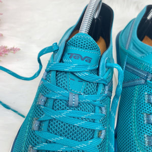 Pre-Owned Teva Women's Evo Water Turquoise Lace-up Breathable Mesh Sneakers Shoes Sz 9.5