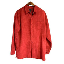 Load image into Gallery viewer, EUC Pre-Owned Cezani Men&#39;s Collared Long Sleeve Scarlet Red Button Down Shirt Size LT