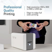 Load image into Gallery viewer, IDP SMART-21S ID Card Simplex Printer Kit with PC Only Software, 100 Print YMCKO Color Ribbon, and 100 PVC Plastic Cards