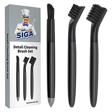 Load image into Gallery viewer, MR.SIGA Grout Cleaner Brush Set, Detail Cleaning Brush Set for Tiles, Sinks, Drains, Grout Brush for Edge, Crevice Cleaning