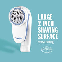 Load image into Gallery viewer, Conair Fabric Shaver and Lint Remover, Battery Operated Portable Fabric Shaver, White