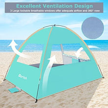 Load image into Gallery viewer, Gorich Beach Tent, Beach Shade Tent for 3/4-5/6-7/8-10 Person with UPF 50+ UV Protection, Portable Beach Tent Sun Shelter Canopy, Lightweight &amp; Easy Setup Cabana Beach Tent