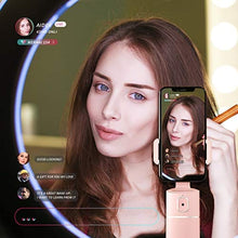 Load image into Gallery viewer, Smart Face Tracking Phone Tripod Stand Desktop Phone Holder Track Camera Cradle Selfie Stick for iPhone Android Phone Stabilizer Shooting Live Streaming Video Chat Facetime with Remote Control(Pink)