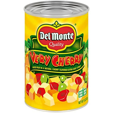 Del Monte Mixed Fruit In Light Syrup, Very Cherry, 15 Oz