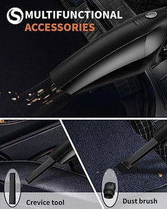 SERVOMASTER Handheld Vacuum Cleaner Cordless, Small Powerful Car Vacuum Cleaner with Rechargeable Battery, Portable Car Hand Held Vacuum Cleaner Accessories Interior Cleaning Kit for Men Women