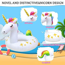 Load image into Gallery viewer, Rtudan Colorful Unicorn Pool Inflatable Floats for Kids, Swim Floats Tube Rings,Swimming Rings for Kids Swimming Pool Beach Summer Water Float Party Outdoor