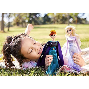 Disney Store Official Queen Anna Classic Doll for Kids, Frozen 2, 11 ½ Inches, Includes Golden Brush with Molded Details, Fully Posable Toy in Satin Dress - Suitable for Ages 3+