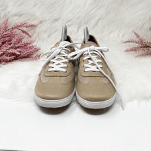 Load image into Gallery viewer, Pre-Owned Womens Keds Ortholite Lace up Canvas Beige Lightweight Flat Shoes Size 9