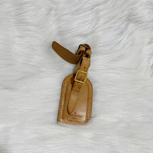 Sold at Auction: AUTHENTIC LOUIS VUITTON LEATHER LEATHER NAME TAG
